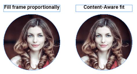 Diagram illustrating the difference between Fill Frame Proportionally and Fit Content Proportionally