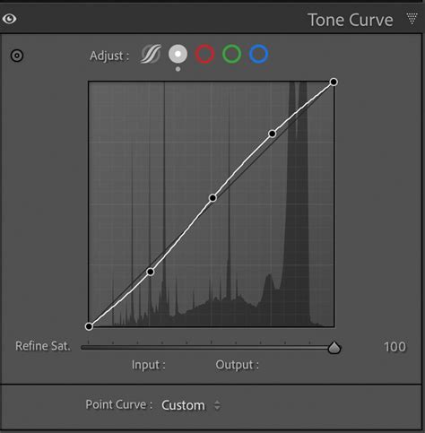 Lightroom Tone Curve S-curve