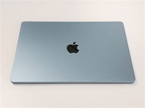 Image of a MacBook Air M4 in Sky Blue finish