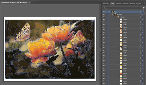 A complex vector illustration created in Adobe Illustrator, showcasing intricate lines and shapes.