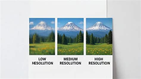 Comparison of high and low resolution bitmap images