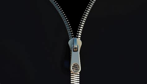 Digital illustration featuring clothing with realistic zipper details