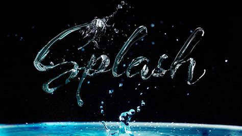 Photoshop water splash text effect