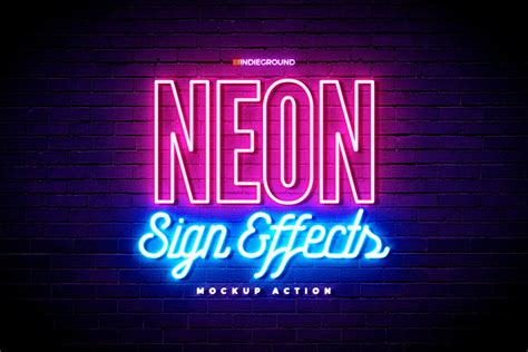 Photoshop neon sign text effect