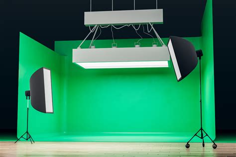 Green screen studio setup