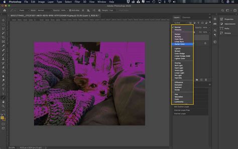 Photoshop Blend Mode Preview Example