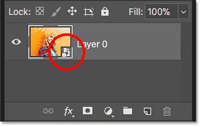 Photoshop Layers Panel with Smart Object Icon