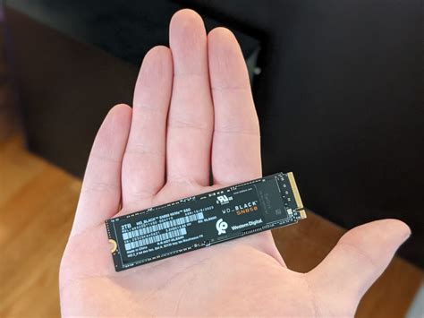 Close-up of an NVMe M.2 SSD