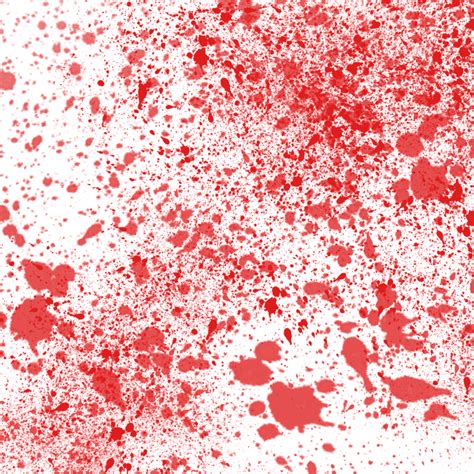 A close-up of a digitally rendered blood splatter effect on a textured surface.