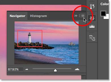 Navigator panel in Photoshop