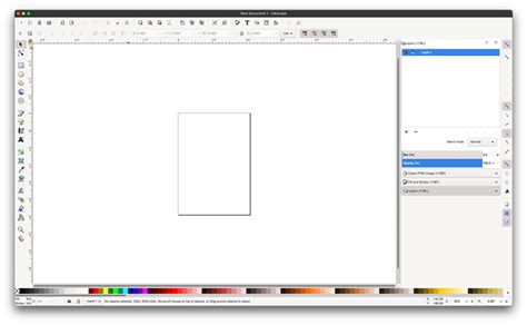 Inkscape interface with a transparent canvas