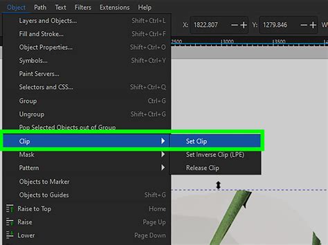 Demonstration of manual path drawing and clipping in Inkscape