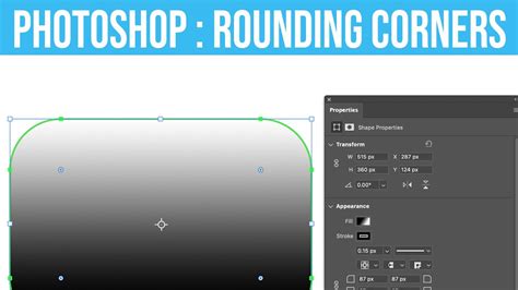 Photoshop Rectangle Tool with Corner Radius Adjustment