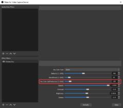 OBS Studio interface with Chroma Key filter settings