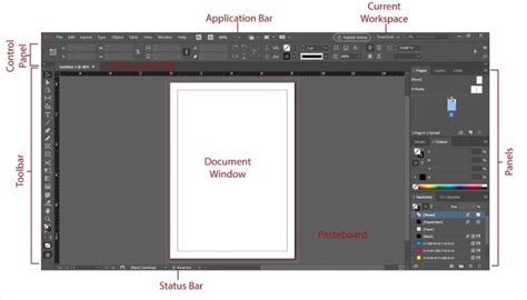 Adobe InDesign workspace with Page Tool selected