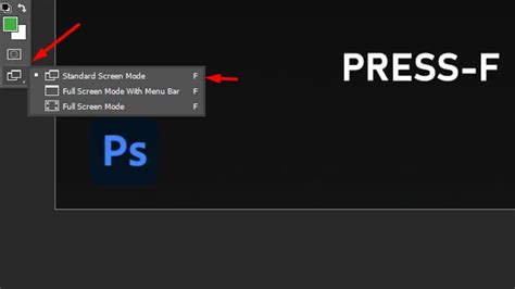 Infographic summarizing Photoshop Screen Modes and shortcuts