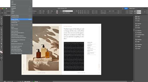 InDesign Type menu with Create Outlines highlighted