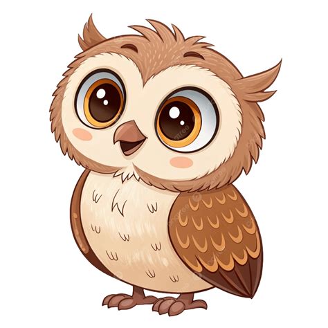 A step-by-step illustration of a cartoon owl in Procreate