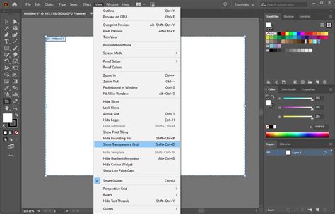 Illustrator interface with transparency grid visible
