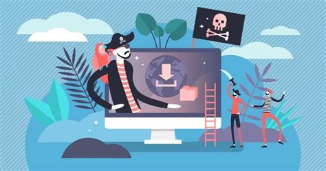 Graphic illustrating the dangers of pirated software