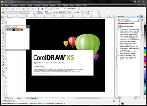 CorelDRAW X5 screenshot with new features highlighted