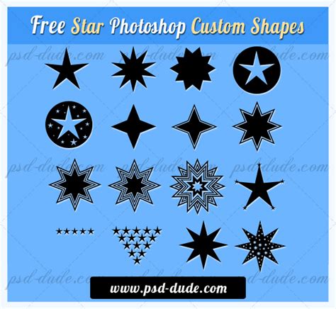 Photoshop star shape creation