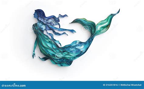 Artistic representation of a mermaid