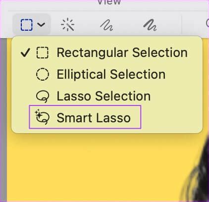 Preview app Smart Lasso tool in action