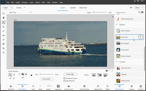 Adobe Photoshop Elements interface