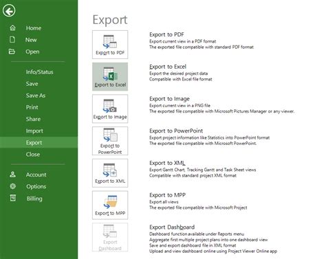 Export options for collage