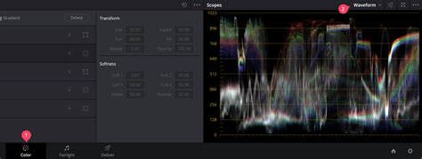 DaVinci Resolve Waveform Scope