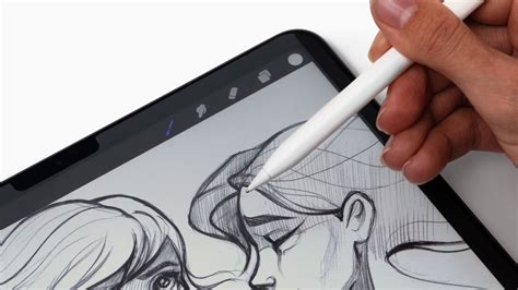 iPad with Apple Pencil drawing interface