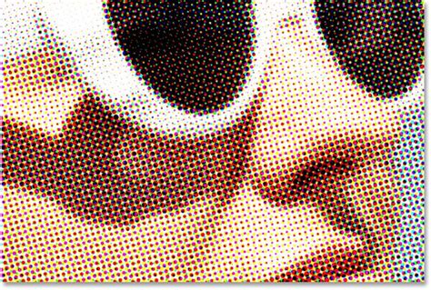 An image demonstrating the effect of the Color Halftone filter with specific radius and angle settings.