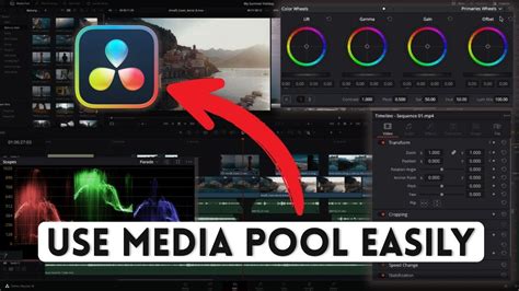 DaVinci Resolve Media Pool with imported video and audio files