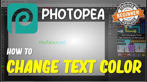 Photopea text color adjustment