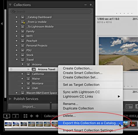 Importing from another catalog dialog box