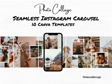Canva template showcasing an aesthetic photo collage for social media