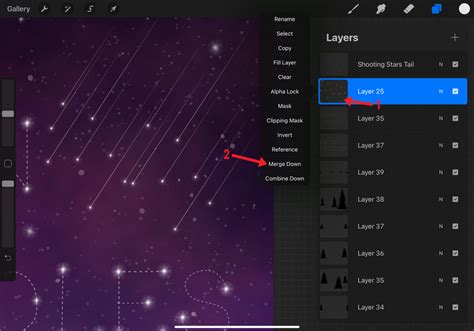Procreate layer panel interface