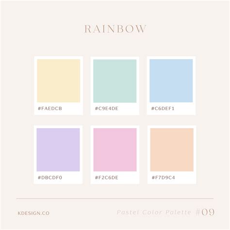 Swatches of bright and pastel colors like pink, blue, and orange