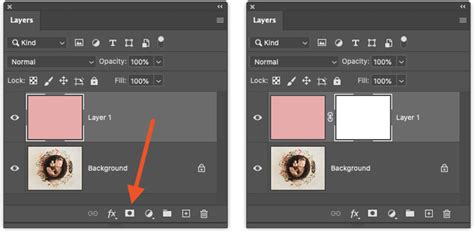 Layer mask icon in Photoshop