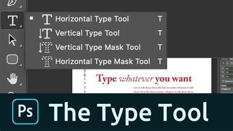 Photoshop Type Tool usage