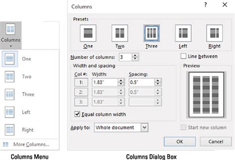 Inkscape Rows and Columns dialog box example