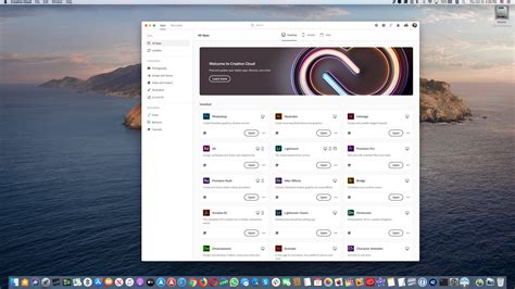 Screenshot of the Adobe Creative Cloud app showing an 