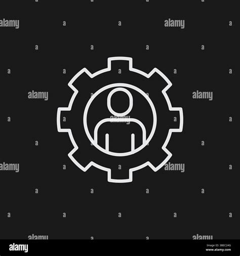 Icon representing a user profile with a gear icon, signifying account settings and policies