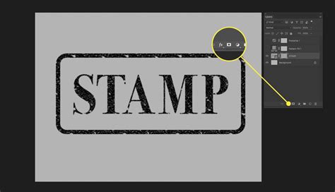 Photoshop stamp effect example
