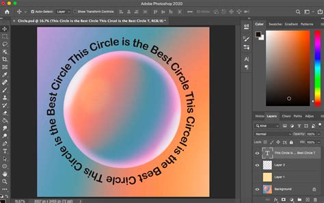 Photoshop text on circle path