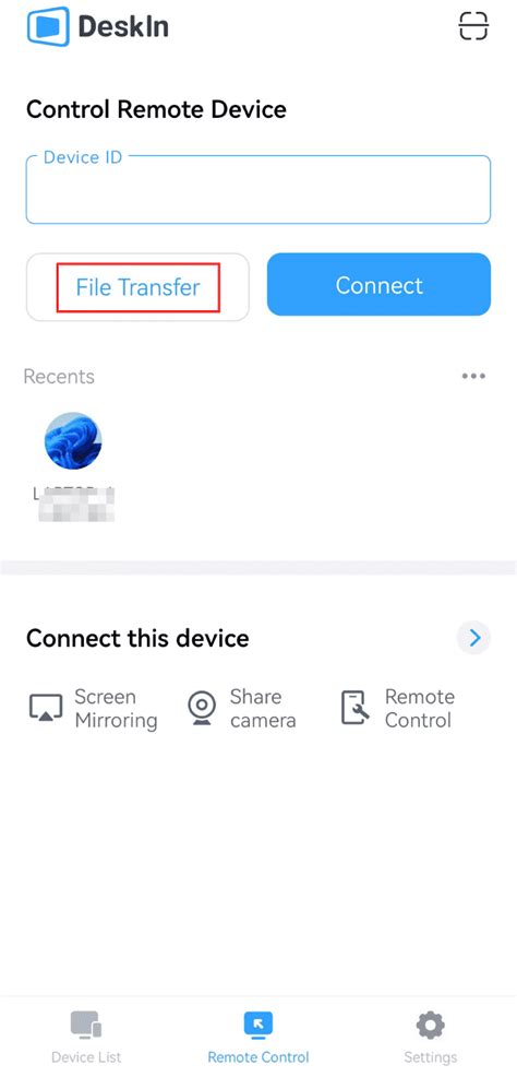 Diagram showing DeskIn connecting an iPad and a Windows PC