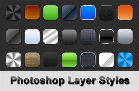 Photoshop layer styles for glow effects