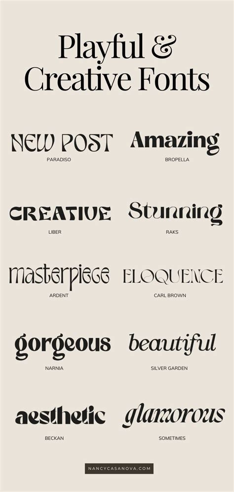 Screenshot of Google Fonts website showcasing a variety of font styles