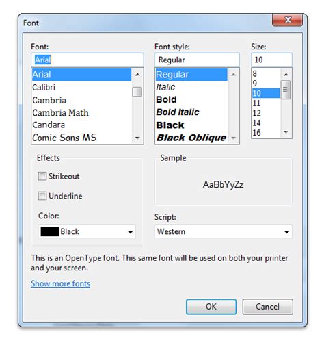 Screenshot of Windows font installation dialog box